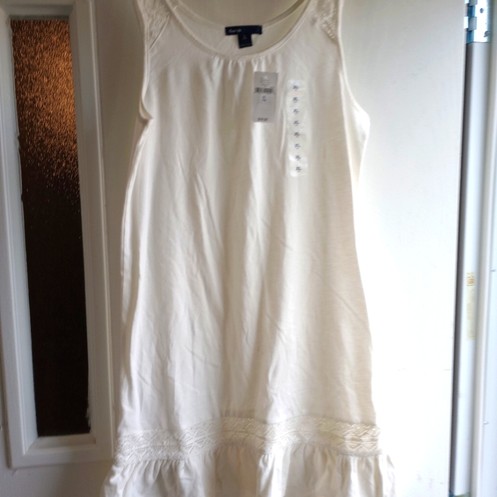 Girls Gap | White Ruffle Tank Tank Dress
